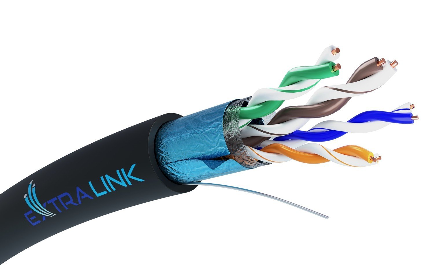 Extralink CAT5E FTP (F/UTP) Outdoor with gel | Twisted pair ...