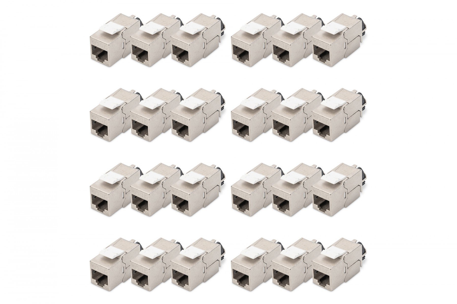 CAT 6A Keystone Jack, shielded tool free connec., set 24 pcs