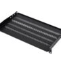 1U fixed shelf 19", depth 250 mm, load capacity 15 kg, mounting at 2 points, screws included, black (RAL 9005)