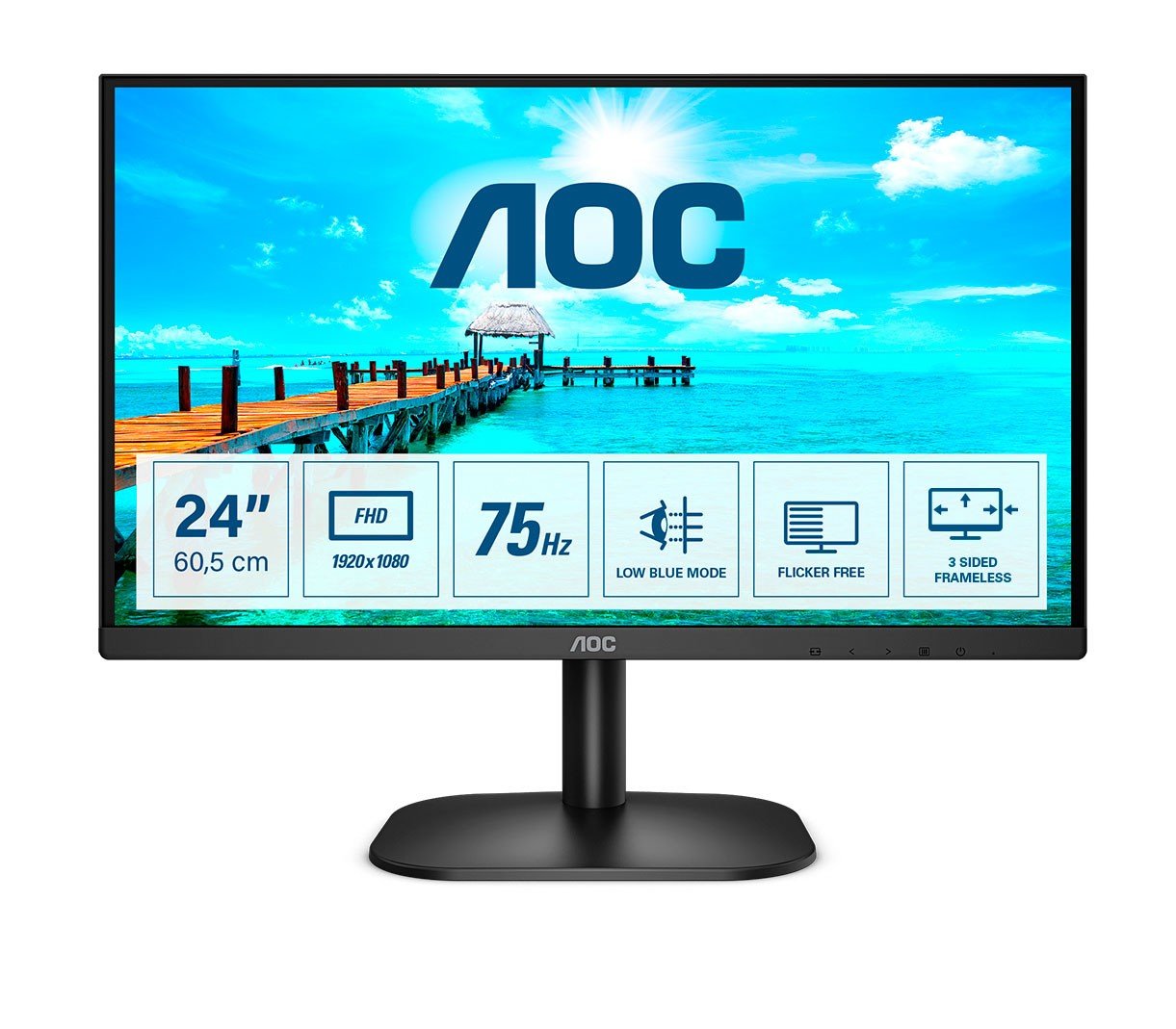 AOC B2 24B2XDM computer monitor 60.5 cm (23.8″) 1920 x...