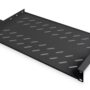 1U fixed shelf for racks from 400 mm depth 45x483x250 mm, up to 15 kg, black (RAL 9005)