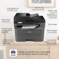 Brother MFC-L2860DWE 4-in-1 Laser Printer with 34PPM Speed, 256MB Memory, USB, 1200DPI, and WLAN - Slika 8
