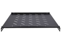 Extralink FIXED SHELF FOR 800MM DEPTH CABINET,19\" 500MMX1U, BLACK Rack shelf - Slika 5