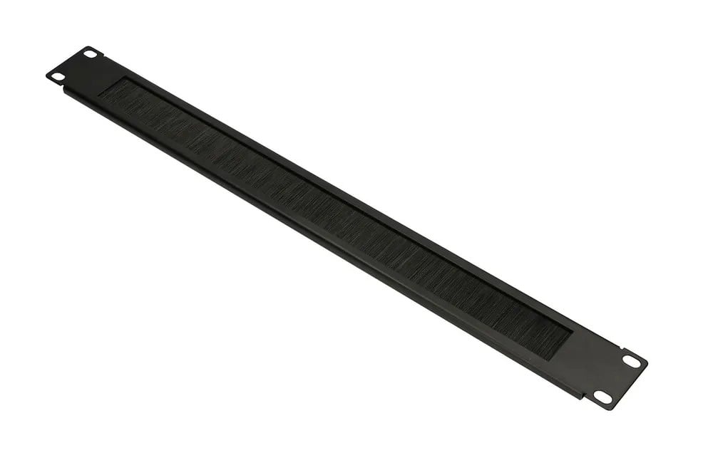 Extralink Cable organizer | 1U with brush, black