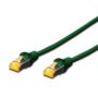 CAT 6A S-FTP patch cord, Cu, LSZH AWG 26/7, length 10 m, color green