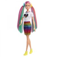 Leopard Rainbow Hair Doll BARBIE GRN81 - Slika 9