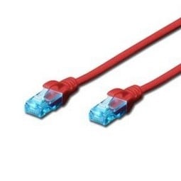CAT 5e U-UTP patch cord, PVC AWG 26/7, length 0.25 m, red