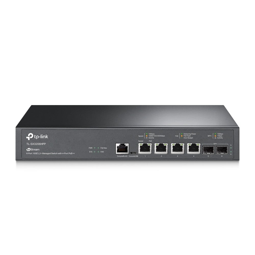 TP-Link TL-SX3206HPP JetStream™ 4-Port 10GBase-T and 2-Port ...
