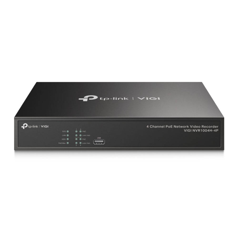 TP-Link VIGI NVR1004H-4P 4 Channel PoE Network Video Recorde...
