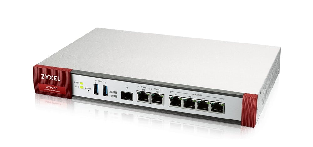 Zyxel ATP 10/100/1000, 2*WAN, 4*LAN/DMZ ports, 1*SFP, 2*USB ...