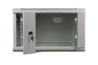 4U wall mounting cabinet 19" rack 600x450, glass door, ununmounted, 60kg, grey (RAL 7035) - Slika 5