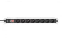 1U Aluminum PDU, rackmountable, 8x CEE 7/5 rated power: 16A, 4000W, 250VAC 50/60Hz, - Slika 5