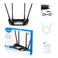 Cudy LT400 wireless router Fast Ethernet Single-band (2.4 GHz) 4G Black - Slika 3