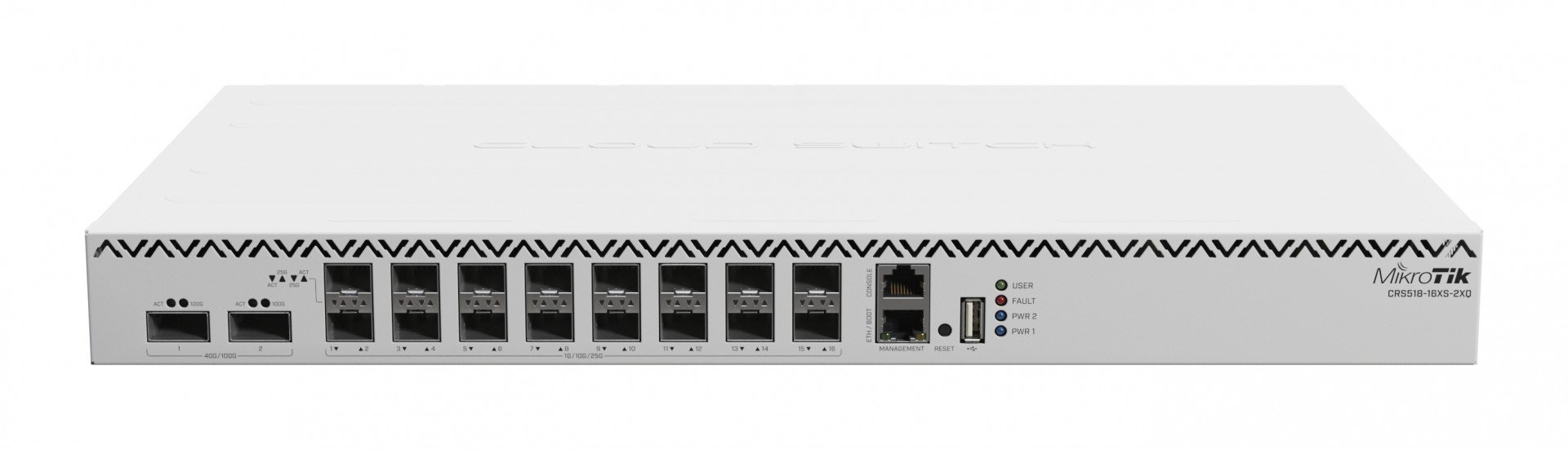 MikroTik Cloud Router Switch 518-16XS-2XQ-RM, 16x 25G SFP, 2...