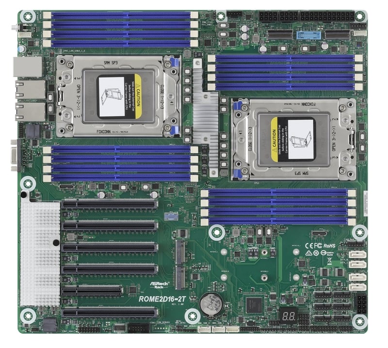ASRock ROME2D16-2T, 2xSKT SP3, AMD EPYC 7000, SoC, SATA, NVM...