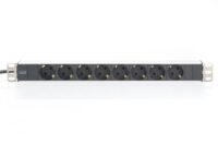 1U Aluminum PDU, rackmountable, 8x safety outlet 16A, 4000W, 250VAC 50/60Hz, - Slika 2