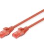 CAT 6 U-UTP patch cord, Cu, LSZH AWG 26/7, length 0.50 m, color red