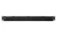 1U cable brush management panel open brush, color black (RAL 9005) - Slika 5