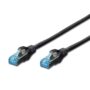 CAT 5e SF-UTP patch cord, PVC AWG 26/7, length 0.5 m, color black