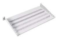 1U fixed shelf 19", depth 250 mm, load capacity 15 kg, mounting at 2 points, screws included, grey (RAL 7035)