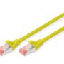 CAT 6 S-FTP patch cord, Cu, LSZH AWG 27/7, length 0.25 m, color yellow