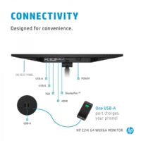 HP E-Series E24i G4 61 cm (24") 1920 x 1200 pixels WUXGA Black, Silver - Slika 7