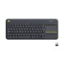 Logitech K400 Plus Wireless US International black QWERTY