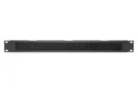 1U cable brush management panel open brush, color black (RAL 9005) - Slika 4