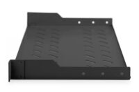1U fixed shelf for racks from 400 mm depth 45x483x250 mm, up to 15 kg, black (RAL 9005) - Slika 3