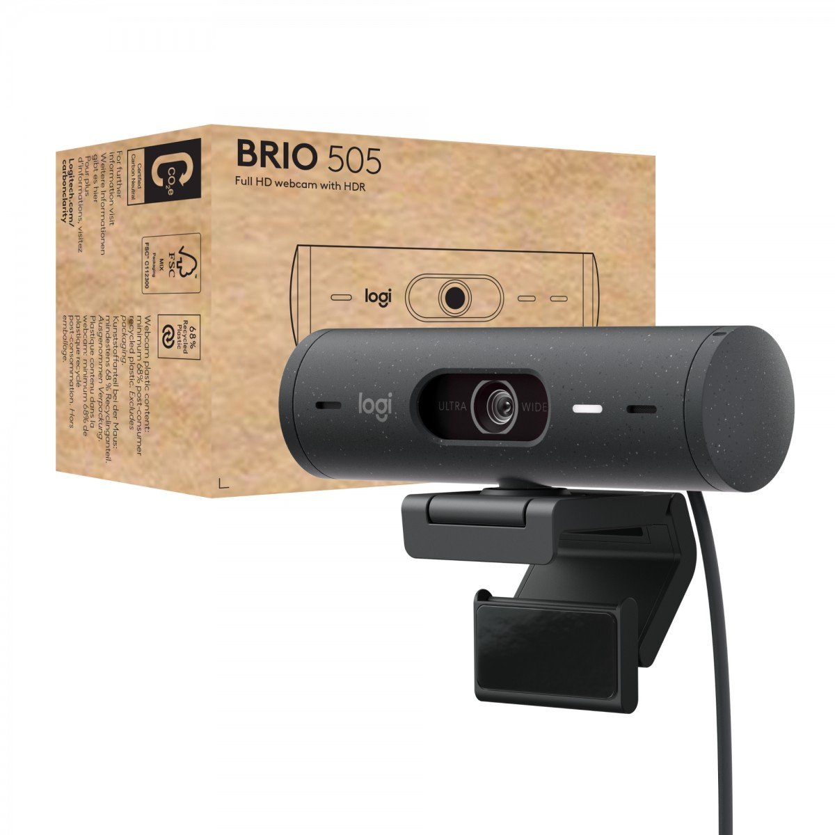 Logitech Brio 505 – GRAPHITE – USB EMEA-951 R...