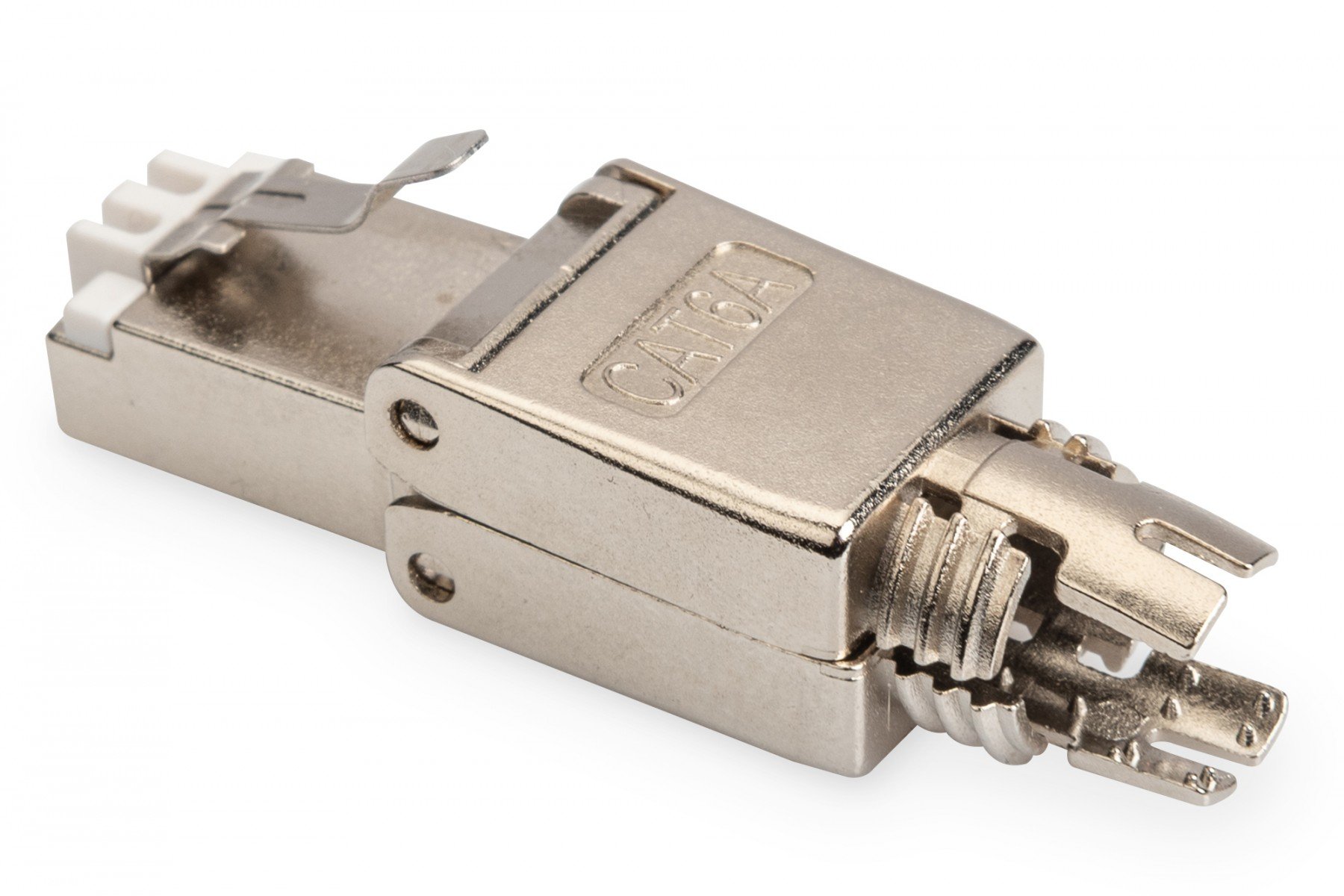 CAT 6A tool-less connector, AWG 22-27, metal latch Supports ...