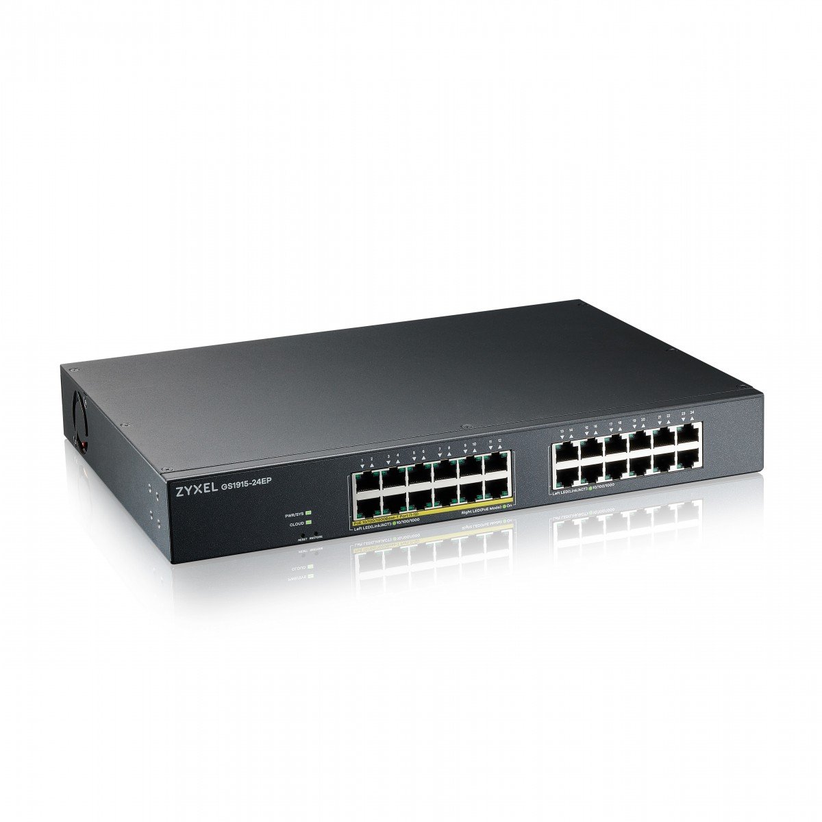 Zyxel GS1915-24EP, 24-port GbE, 12 port PoE, 130 Watt 802.3a...