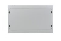 4U wall mounting cabinet 19" rack 600x450, glass door, ununmounted, 60kg, grey (RAL 7035) - Slika 7