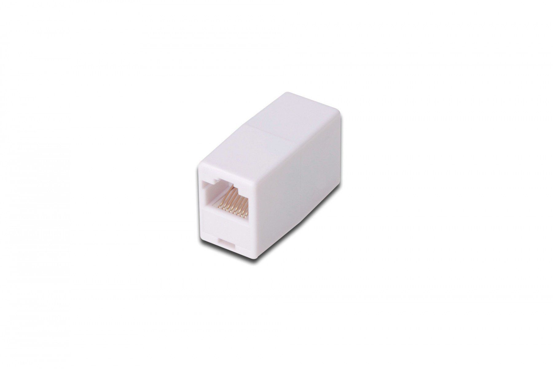 CAT 5e Modular Coupler, unshielded RJ45 to RJ45, color white