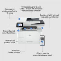 LaserJet Pro MFP 4102fdw Printer - Black and white - Printer for Small medium business - Print - copy - scan - fax - Wireless; Instant Ink eligible; Print from  - Slika 8