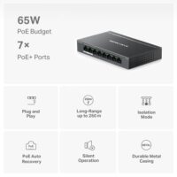 TP-Link MS108GP 8-Port Gigabit Desktop Switch with 7-Port PoE+ - Slika 4