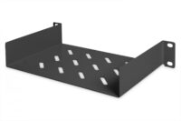 254 mm (10") 1U fixed shelf 44x254x150 mm, color black (RAL 9005) (RAL 9005) - Slika 2
