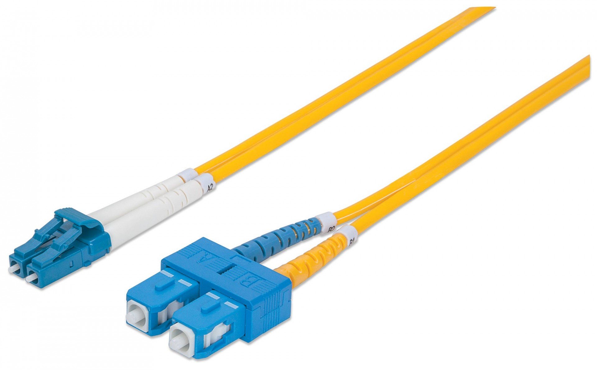 Intellinet Fiber Optic Patch Cable, OS2, LC/SC, 1m, Yellow, ...