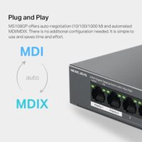 TP-Link MS108GP 8-Port Gigabit Desktop Switch with 7-Port PoE+ - Slika 9