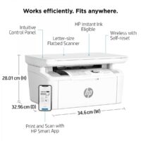 LaserJet MFP M140w Printer - Black and white - Printer for Small office - Print - copy - scan - Scan to email; Scan to PDF; Compact Size - Laser - Mono printing - Slika 8
