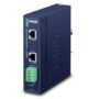 Planet IPOE-173S IP30, Industrial Single-Port 10/100/1000T 802.3bt PoE++ Splitter - 12V & 24V ( -40~75 degrees C, 802.3bt type 4 PD, PoH compatible)
