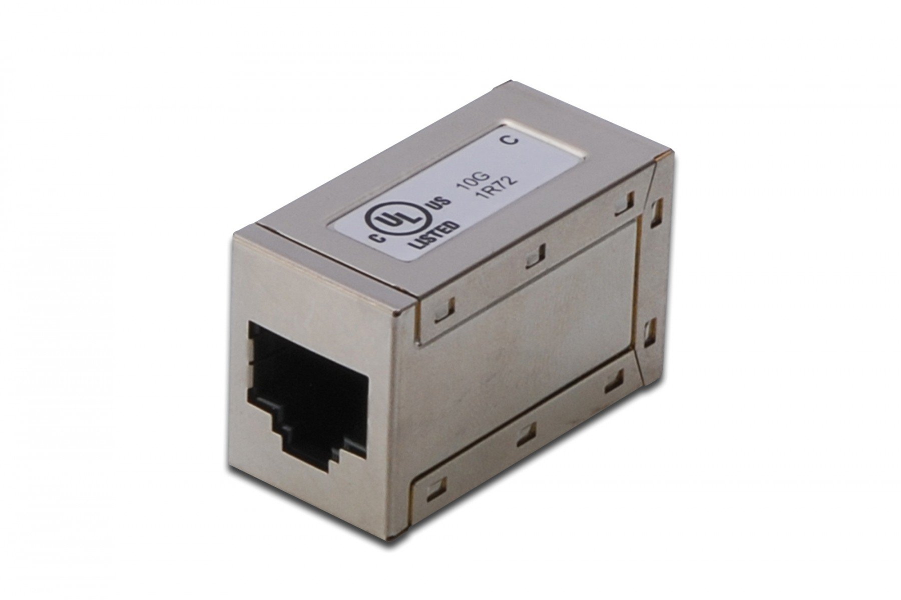 Modular Coupling, 8P8C, 1:1 shielded CAT6, metal housing