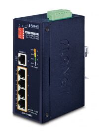 Planet ISW-504PT IP40 4-Port 10/100TX 802.3at PoE + 1-Port 10/100TX Industrial Fast Ethernet Switch (-40 to 75 C, 12V~48V DC power boost, 120W PoE budget, Stand