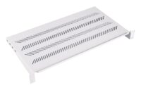 1U fixed shelf 19", depth 250 mm, load capacity 15 kg, mounting at 2 points, screws included, grey (RAL 7035) - Slika 2