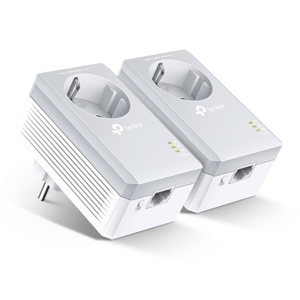 TP-Link TL-PA4010P KIT AV600 Passthrough Powerline Starter K...