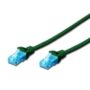 CAT 5e U-UTP patch cord, PVC AWG 26/7, length 0.25 m, zielony
