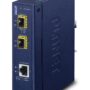 Planet IGT-1205AT IP30 Industrial 1-port 10/100/1000T to 2-port 100/1000/2500X SFP Media Converter(-40 to 75 degree C, dual 12~48V DC/24V AC, Fiber ports Switch