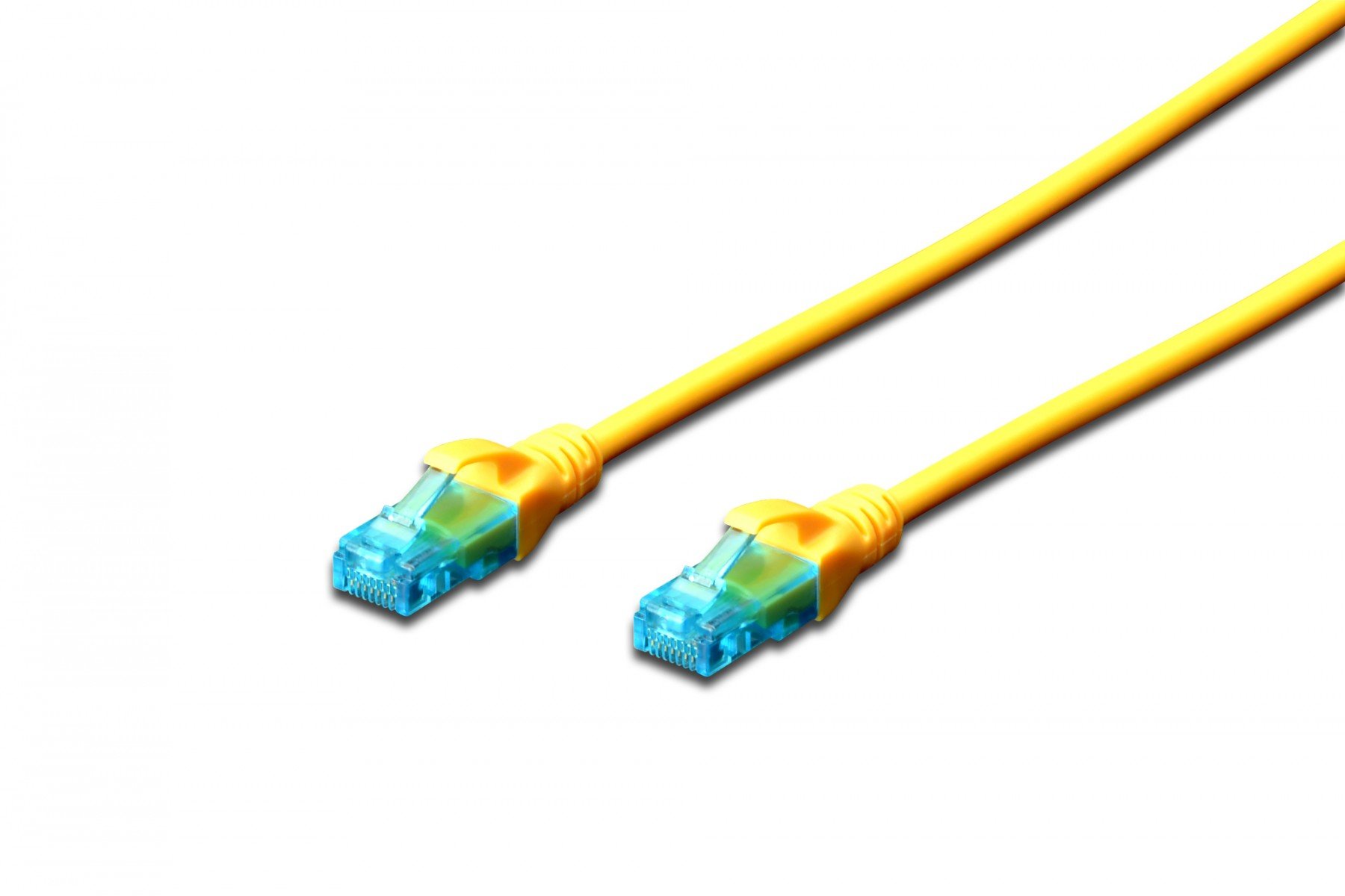 CAT 5e U-UTP patch cord, PVC AWG 26/7, length 0.5 m, yellow
