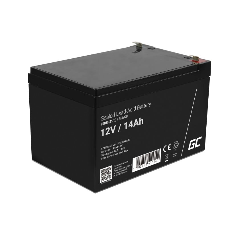 Green Cell AGM VRLA 12V 14Ah maintenance-free battery for th...