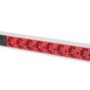 1U Aluminum PDU, rackmountable, 8x red CEE 7/7 10A Plug, 250VAC 50/60Hz, outlet